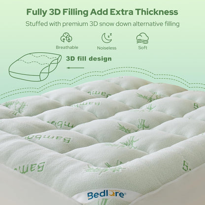 ✨ Thicken Bedding Fitted Sheet, Fluffy Pillow Top Pad,Cooling Comfortable Mattress Cover