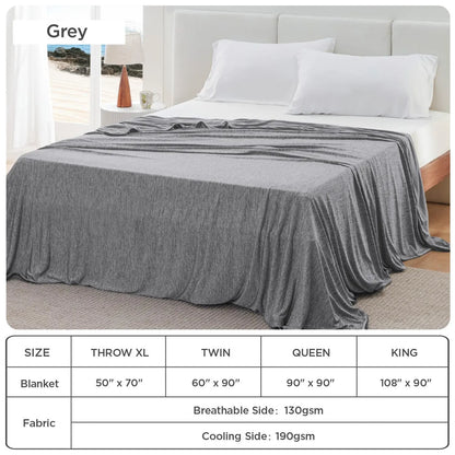 Cooling Blanket for Hot Sleepers- Lightweight Sheet,Breathable Oversized Reversible Design, Rayon Derived from Bamboo