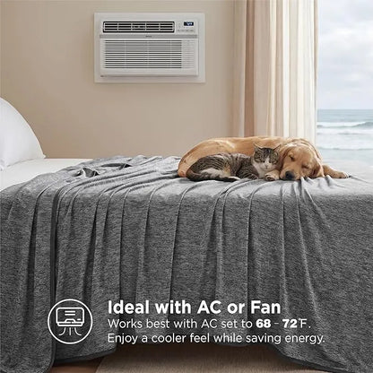 Cooling Blanket for Hot Sleepers- Lightweight Sheet,Breathable Oversized Reversible Design, Rayon Derived from Bamboo