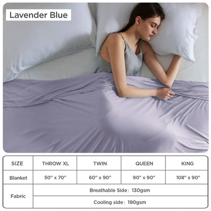 Cooling Blanket for Hot Sleepers- Lightweight Sheet,Breathable Oversized Reversible Design, Rayon Derived from Bamboo