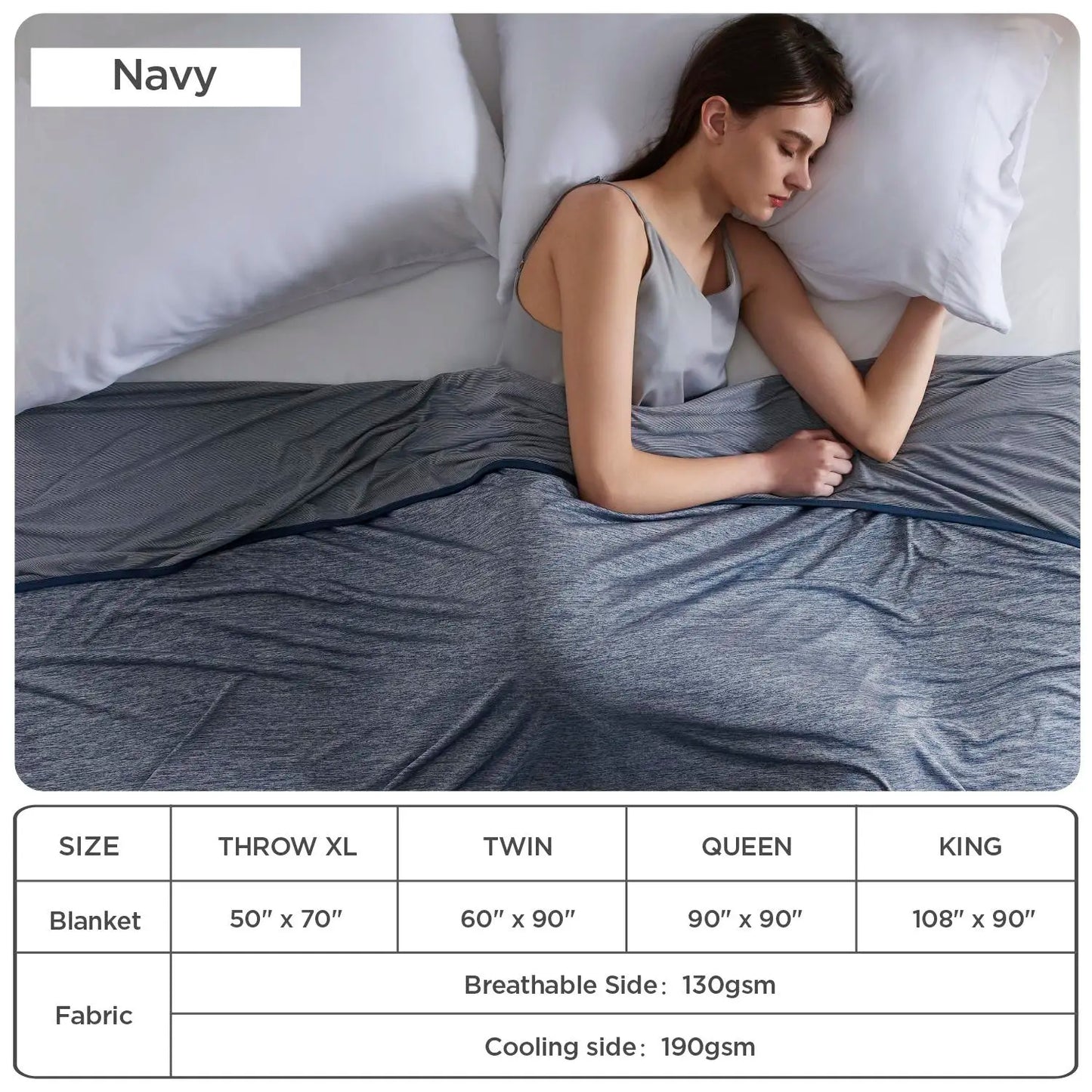 Cooling Blanket for Hot Sleepers- Lightweight Sheet,Breathable Oversized Reversible Design, Rayon Derived from Bamboo