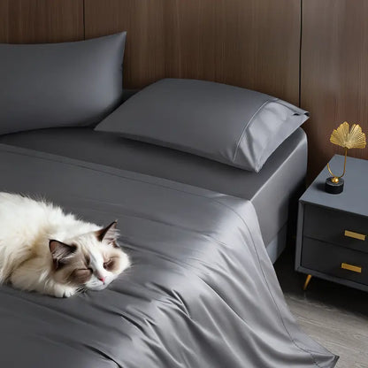 Bamboo Sheets Set 6 Pc,Cooling Breathable & Hotel Luxury Super Silky Soft, 16'' Deep Pocket.