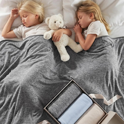 Cooling Blanket for Hot Sleepers- Lightweight Sheet,Breathable Oversized Reversible Design, Rayon Derived from Bamboo